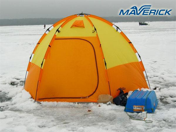 Оранжевая зимняя рыболовная палатка ICE 5.